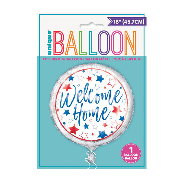 Red White Blue Welcome Home Round Foil Balloon 18 Choice Wholesale 2175