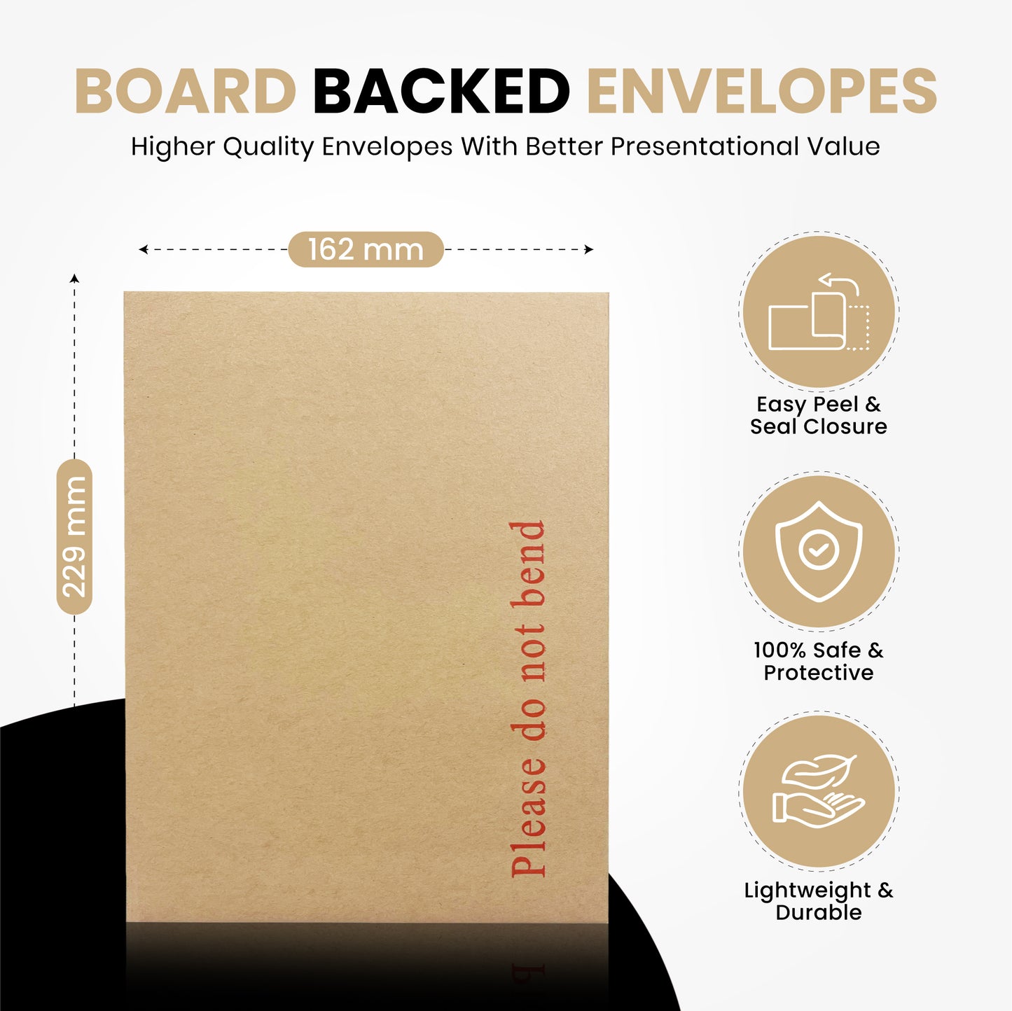 Box of 125 C5 Board Back Envelopes (162 x 229mm)