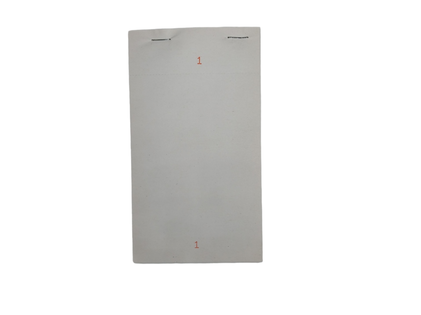 Pack of 10 95mm x 165mm Plain White Numbered Service Pads