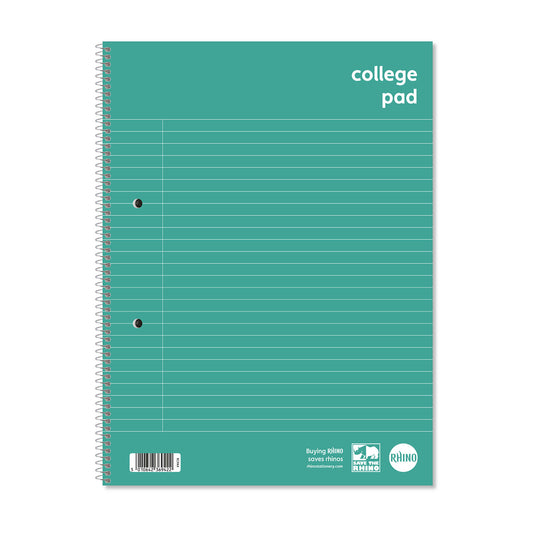 Rhino A4+ College Pad 140 Pages 8mm Lined with Margin Refill Pad