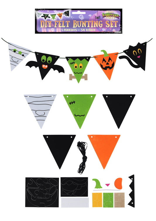 DIY Felt Halloween Bunting Set