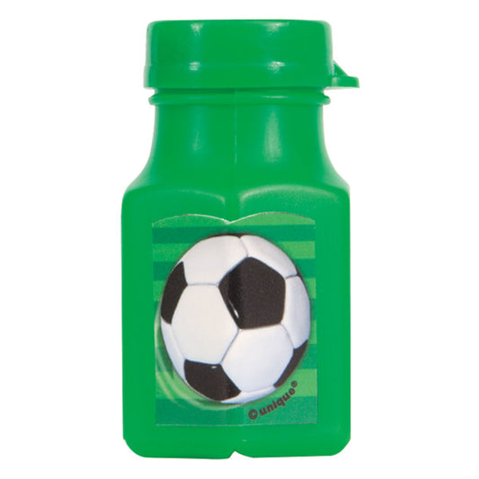 Pack of 4 3D Football Soccer Mini Bubble Bottles