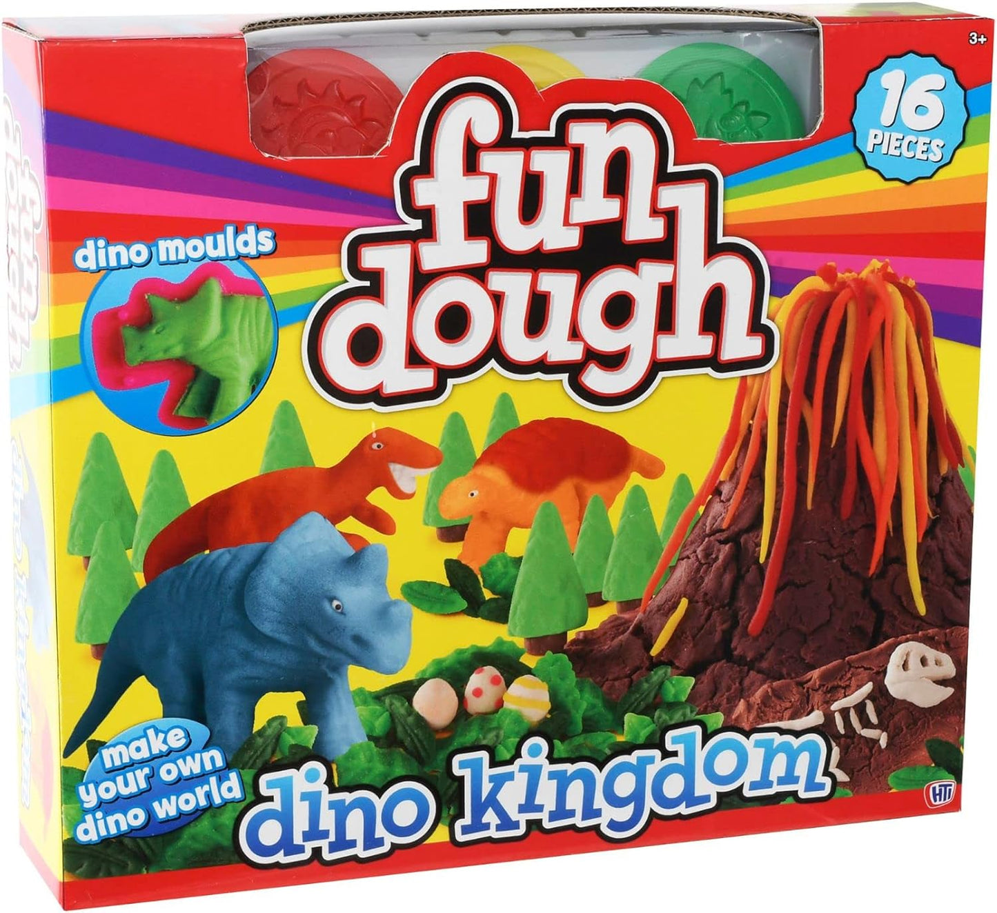 Make Your Own Dino Would 16 Piece Dough Set