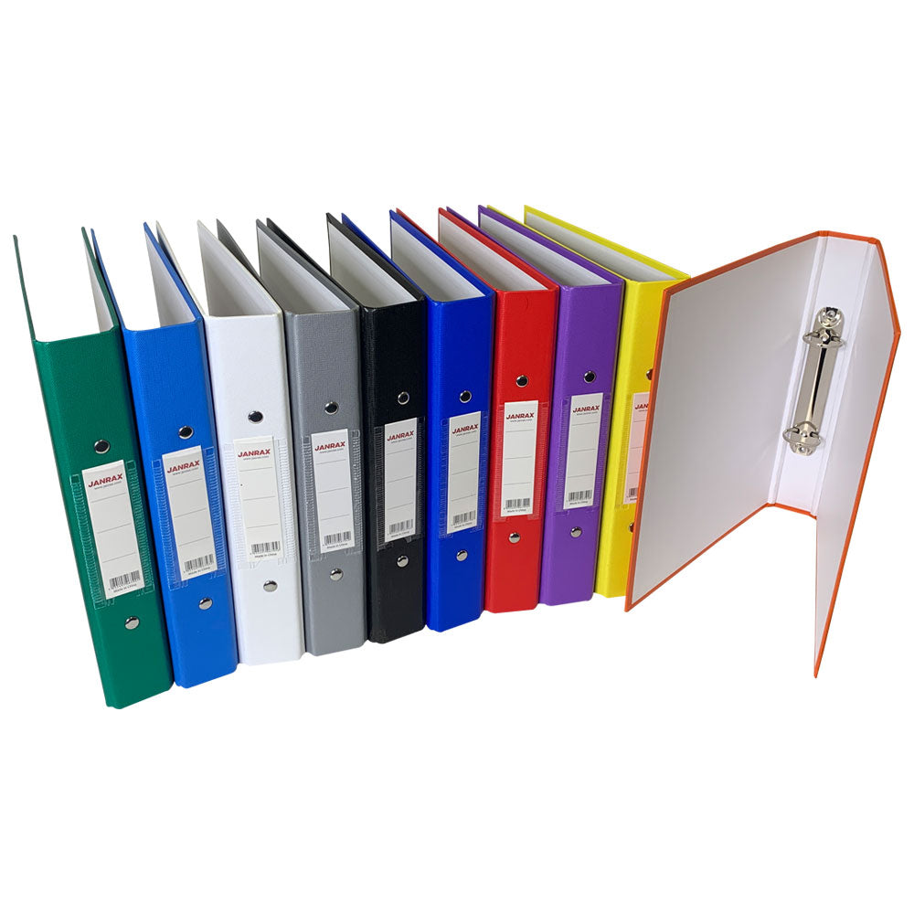 A5 Grey Paper Over Board Ring Binder by Janrax