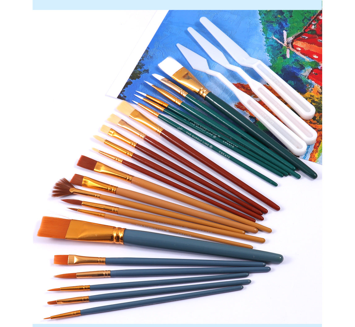 Drum of 25 Assorted Artist Brush Set