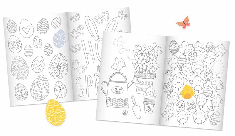 A4 48 Pages Easter Colouring And Sticker Book