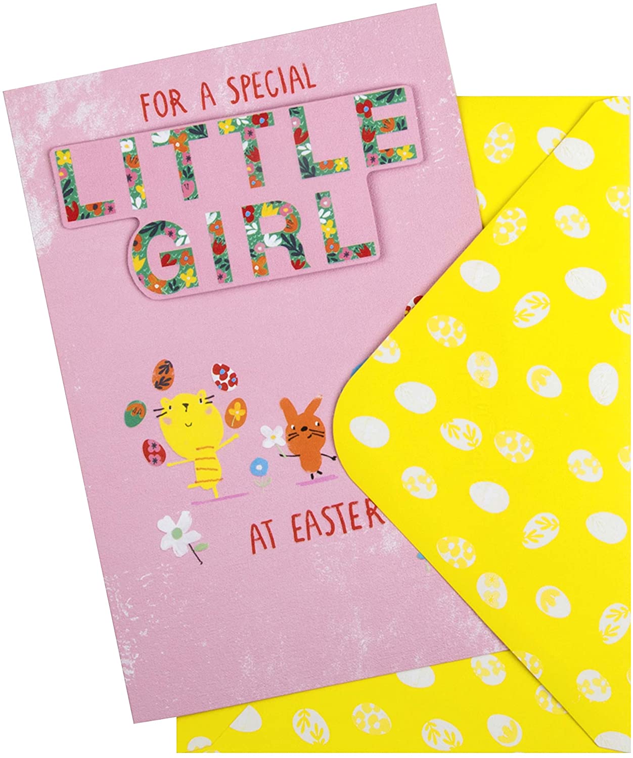 For a Special Little Girl Cute Embossed Design Easter Card