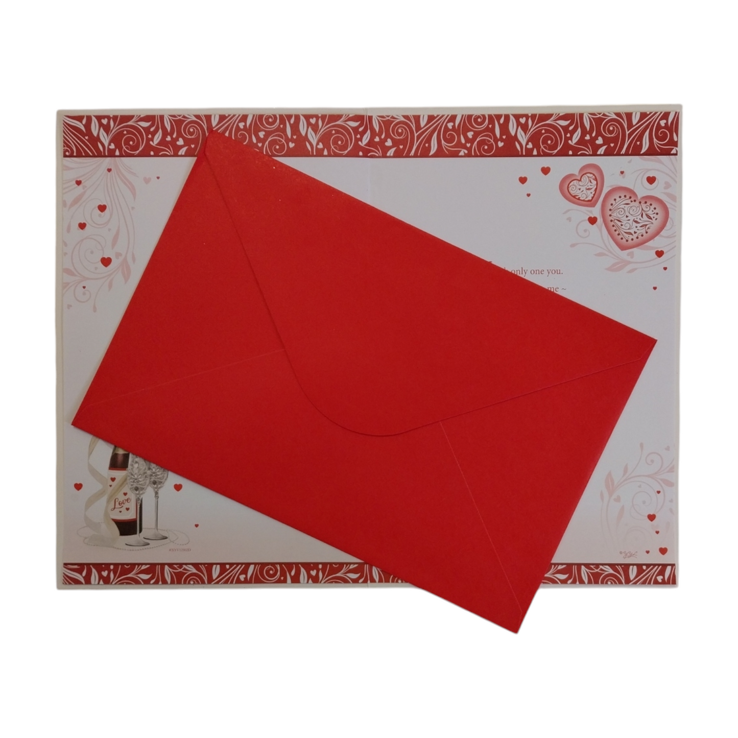 Red Glitter Hearts Classic Design Valentine's Day Card