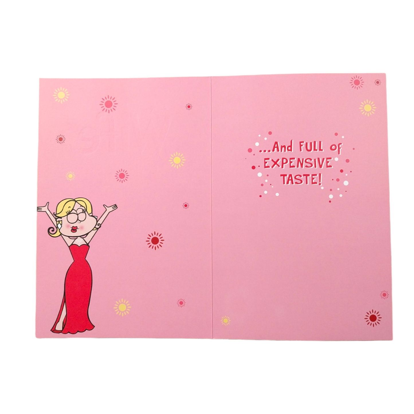 Loving Birthday Wishes For My Wife Lady with Champagne Design Witty Words Card