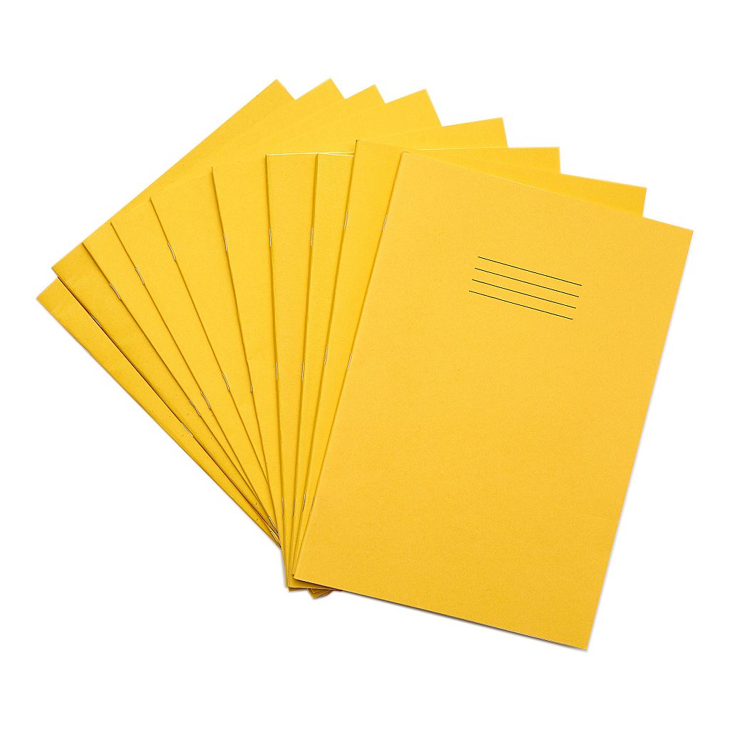 Rhino A4 48 Page Yellow with Cream Tinted Paper 10mm Squared Exercise Book