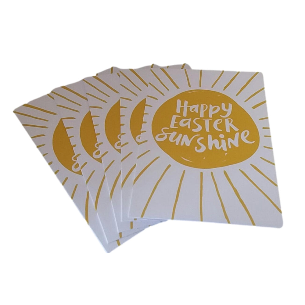 Pack Of 5  Happy Easter Sunshine Greeting Cards