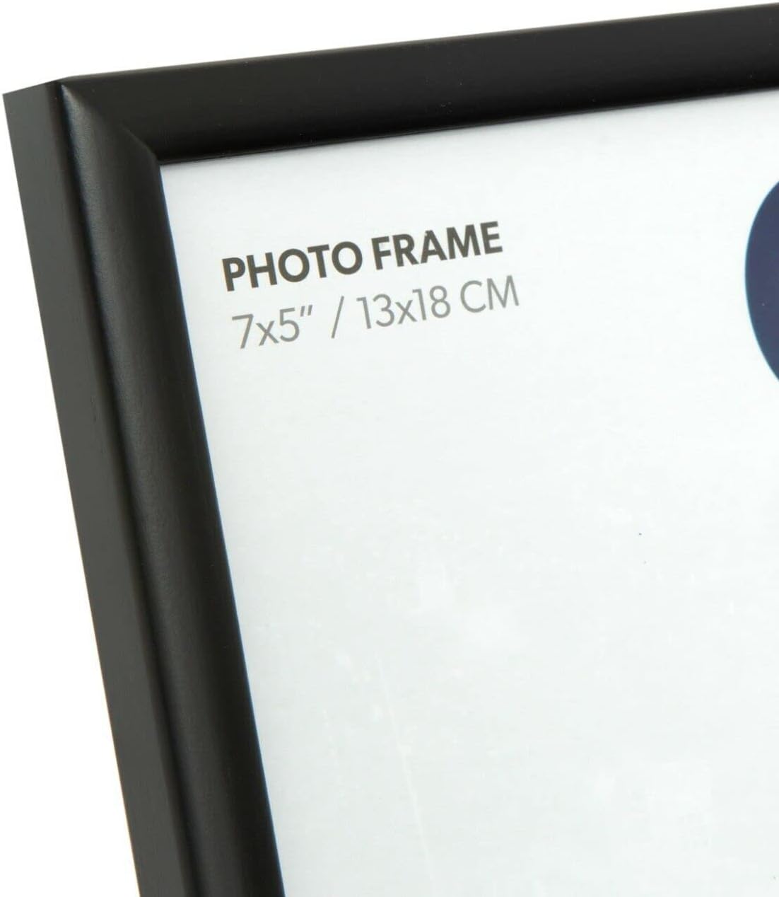 Kenro Frisco Series Black Wood Photo Frame 7x5 Inch / 13x18cm Freestanding or Wall Hanging with Glass Front