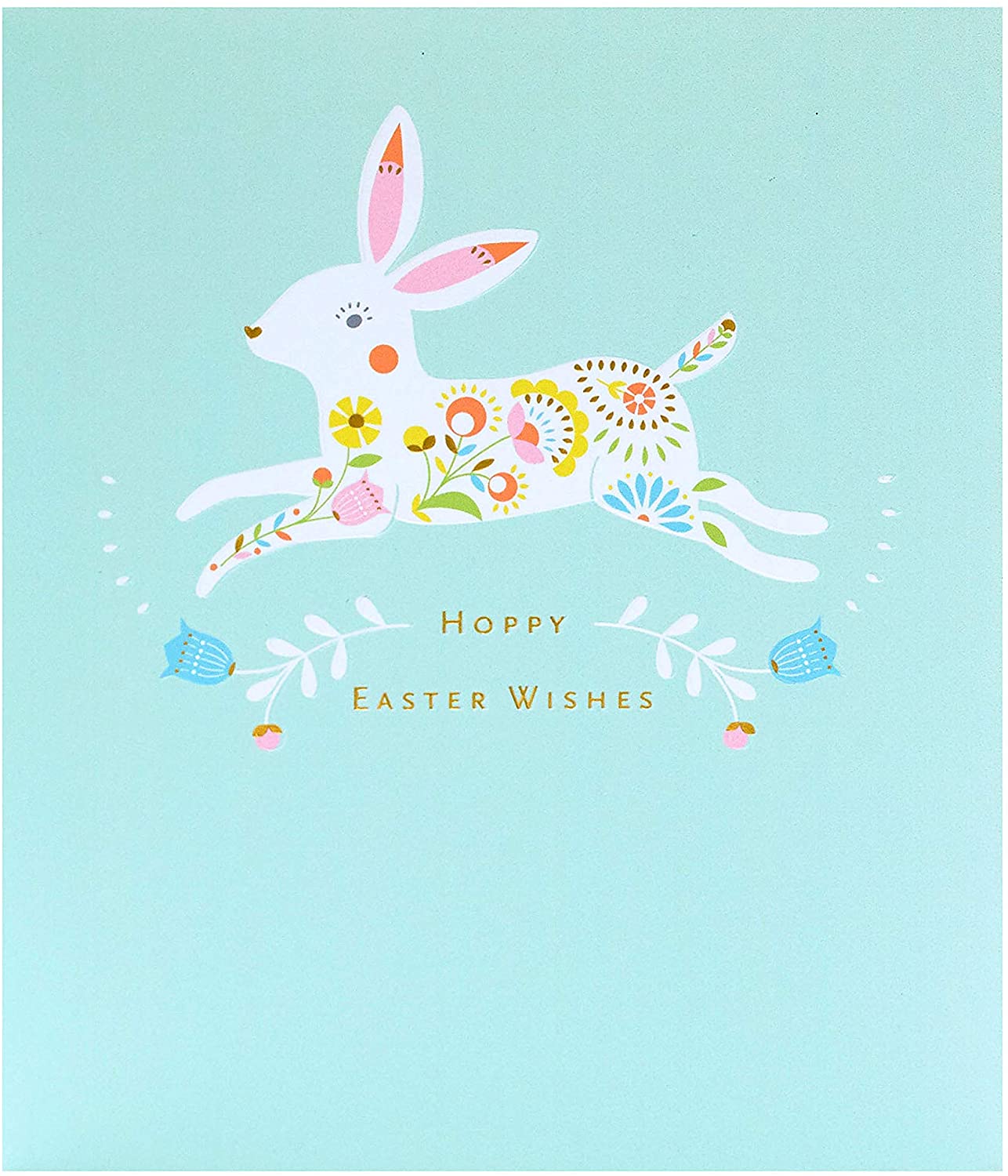 Easter Wishes Bunny Design Greeting Card