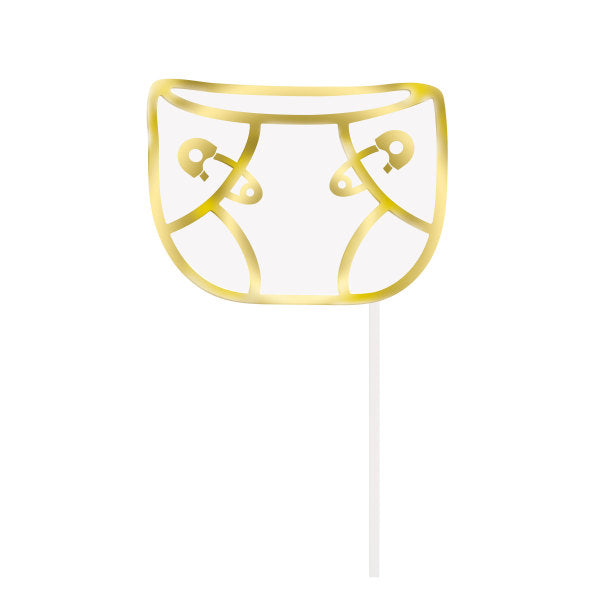 Pack of 10 "Hello Baby" Gold Baby Shower Photo Booth Props