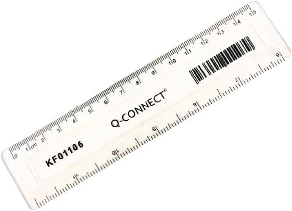 Pack of 10 Acrylic Shatter Resistant Clear Rulers 15cm 