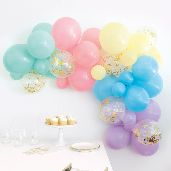 40 Pieces Assortment Pastel Balloon Arch Kit