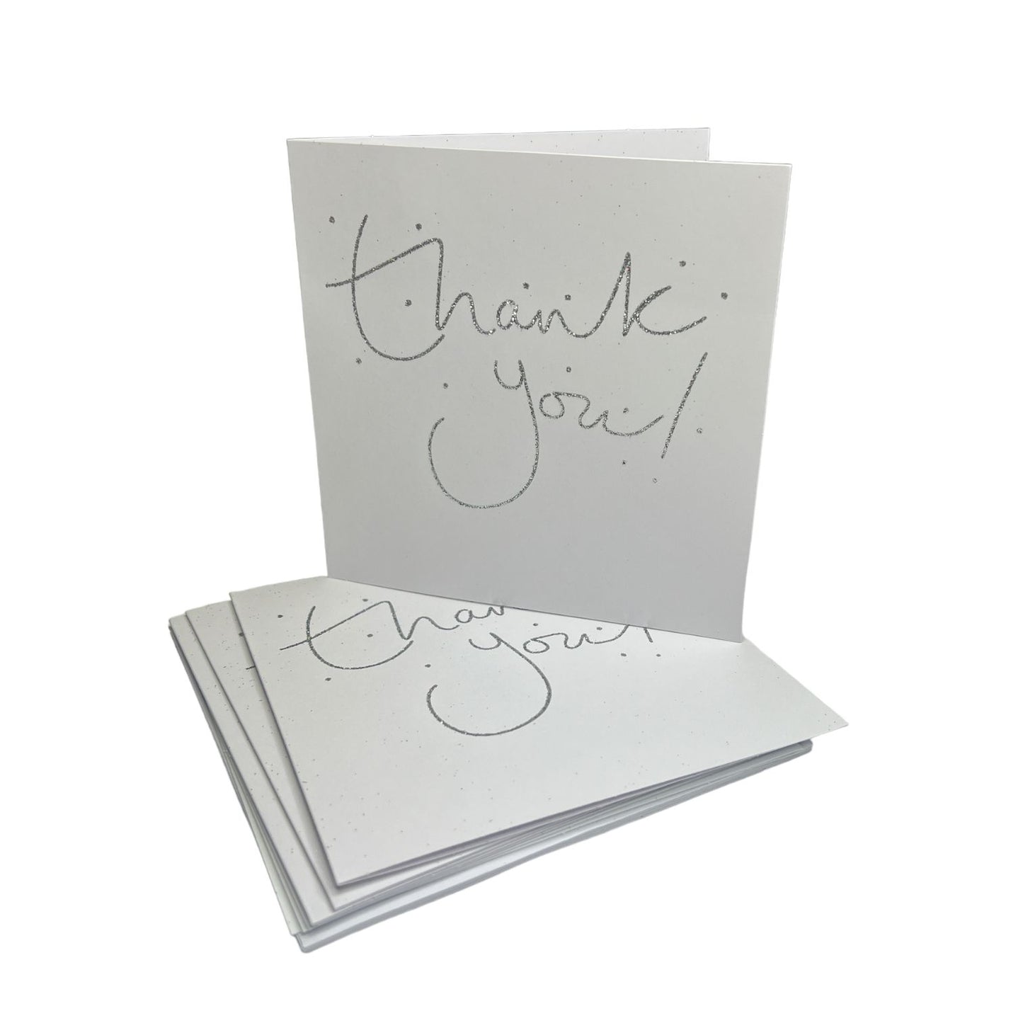 Pack of 8 Glitter Finished Thank You Cards by Carlton