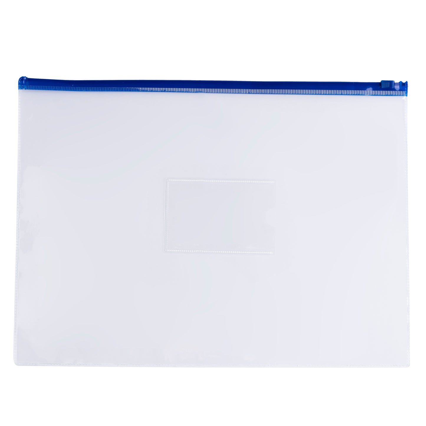 Pack of 12 A4 Clear Zippy Bags with Blue Zip