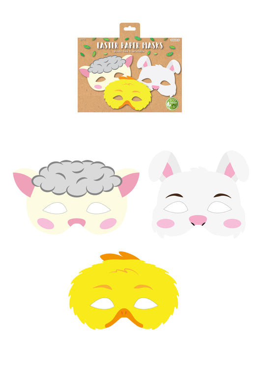 Pack of 12 Easter Paper Masks