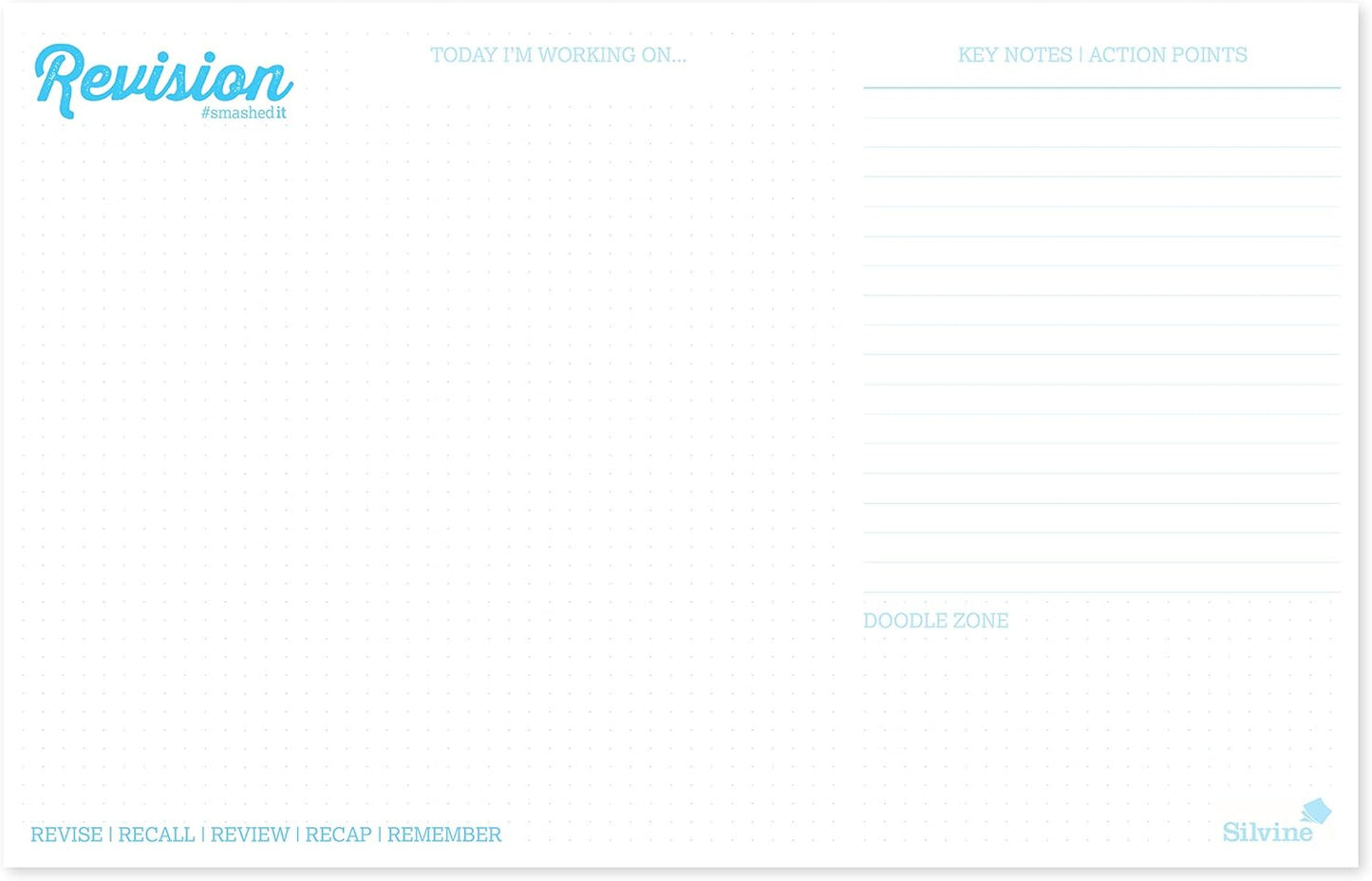 Silvine Study and Revision Deskpad 48 Pages