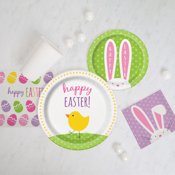 Pack of 8 Cute Easter Round 7" Dessert Plates