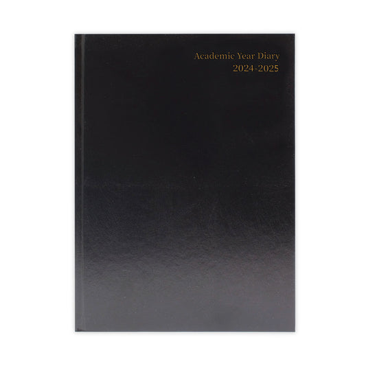 Janrax 2024-2025 A4 Day Per Page Black Academic Diary