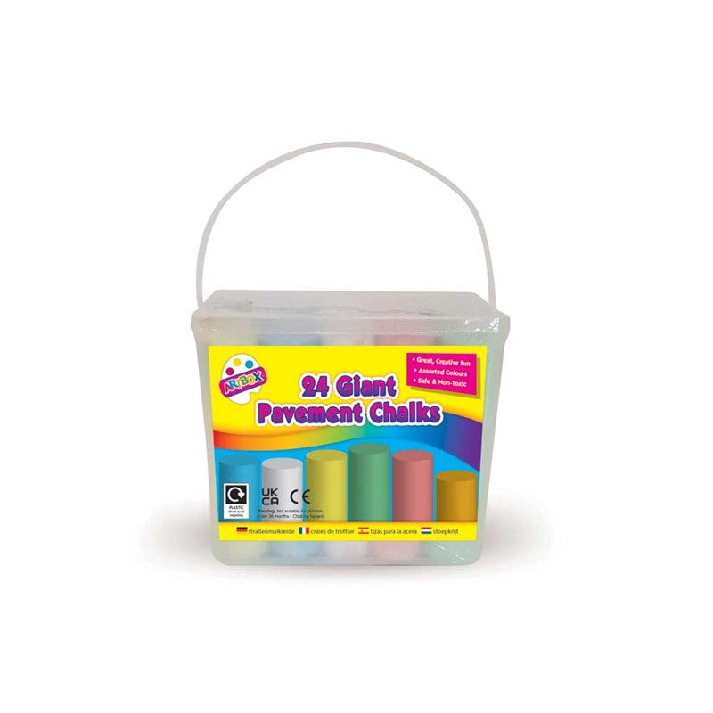 Tub of 24 Giant Pavement Chalks