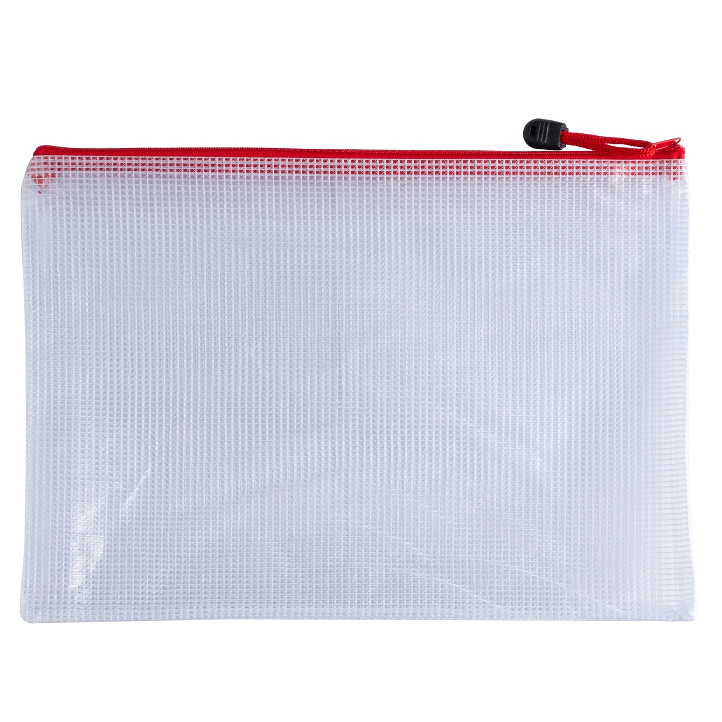 Pack of 12 A4 Red PVC Mesh Zip Bags