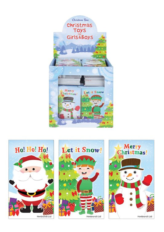 Box of 168 Mini Christmas Notebooks 9.3x5.5cm