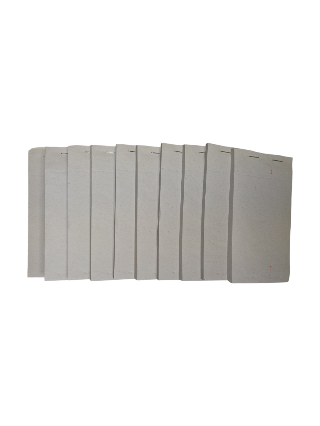 Pack of 10 76mm x 140mm Plain White Numbered Service Pads