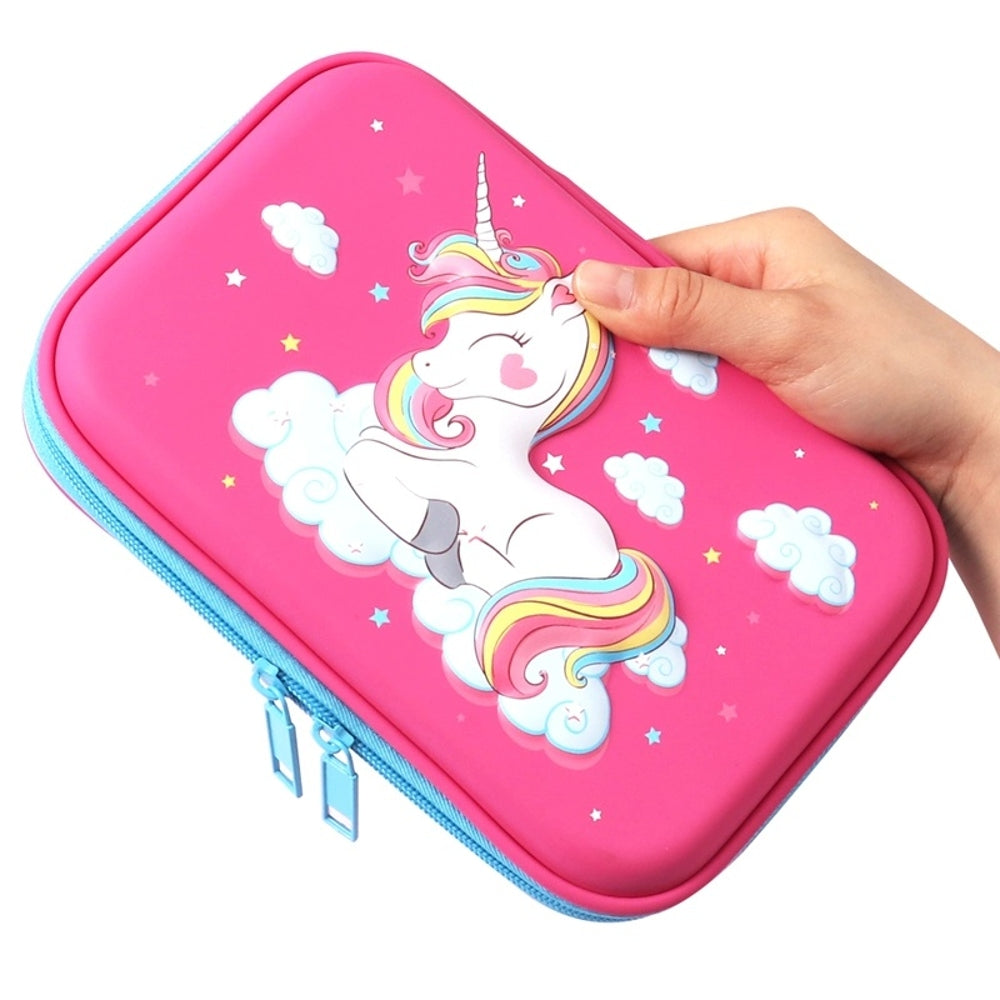 Unicorn Design 3D Embossed Pencil Case