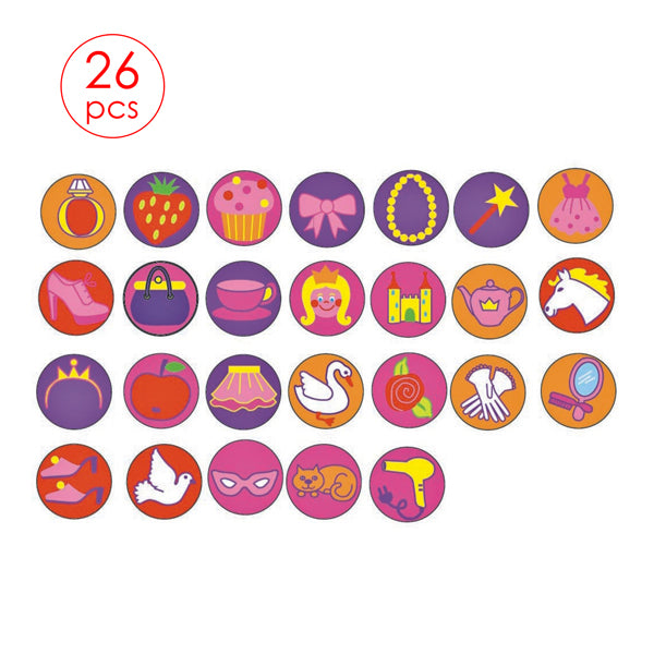 Pack of 26 Mini Self-Ink Quick Dry Cute Stamps