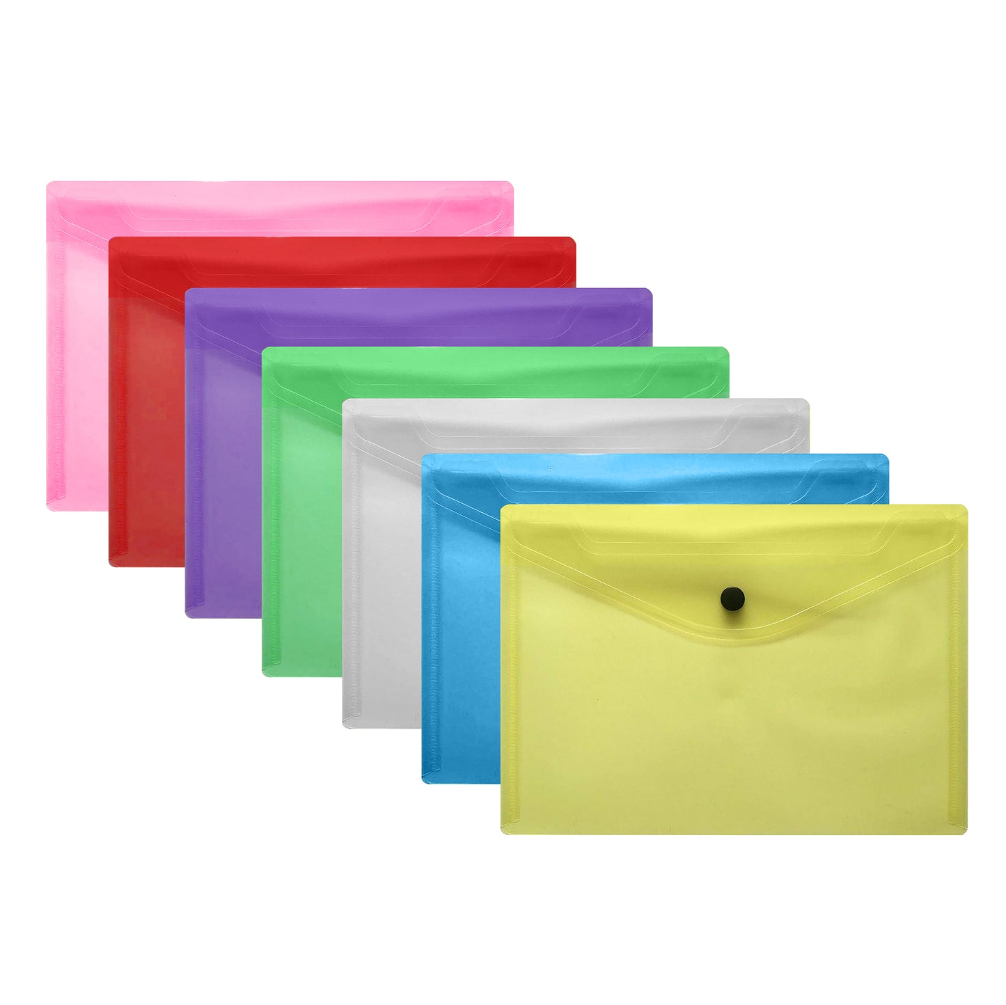 Pack of 12 A5 Yellow Document Wallets by Janrax