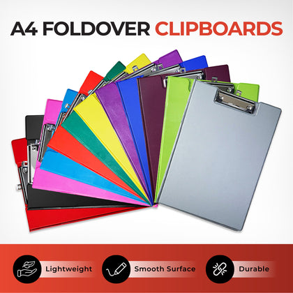A4 Light Blue Foldover Clipboard