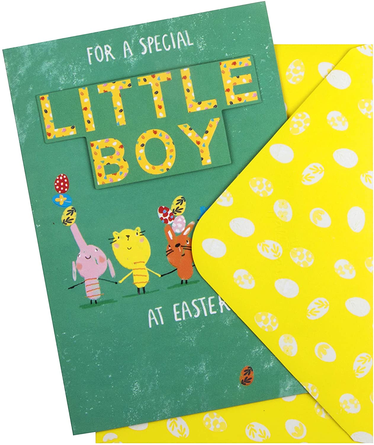 For A Special Little Boy Cute Embossed Design Easter Card