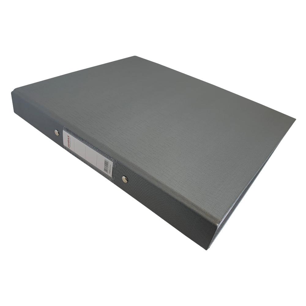 A4 Grey Paper Over Board Ring Binder by Janrax