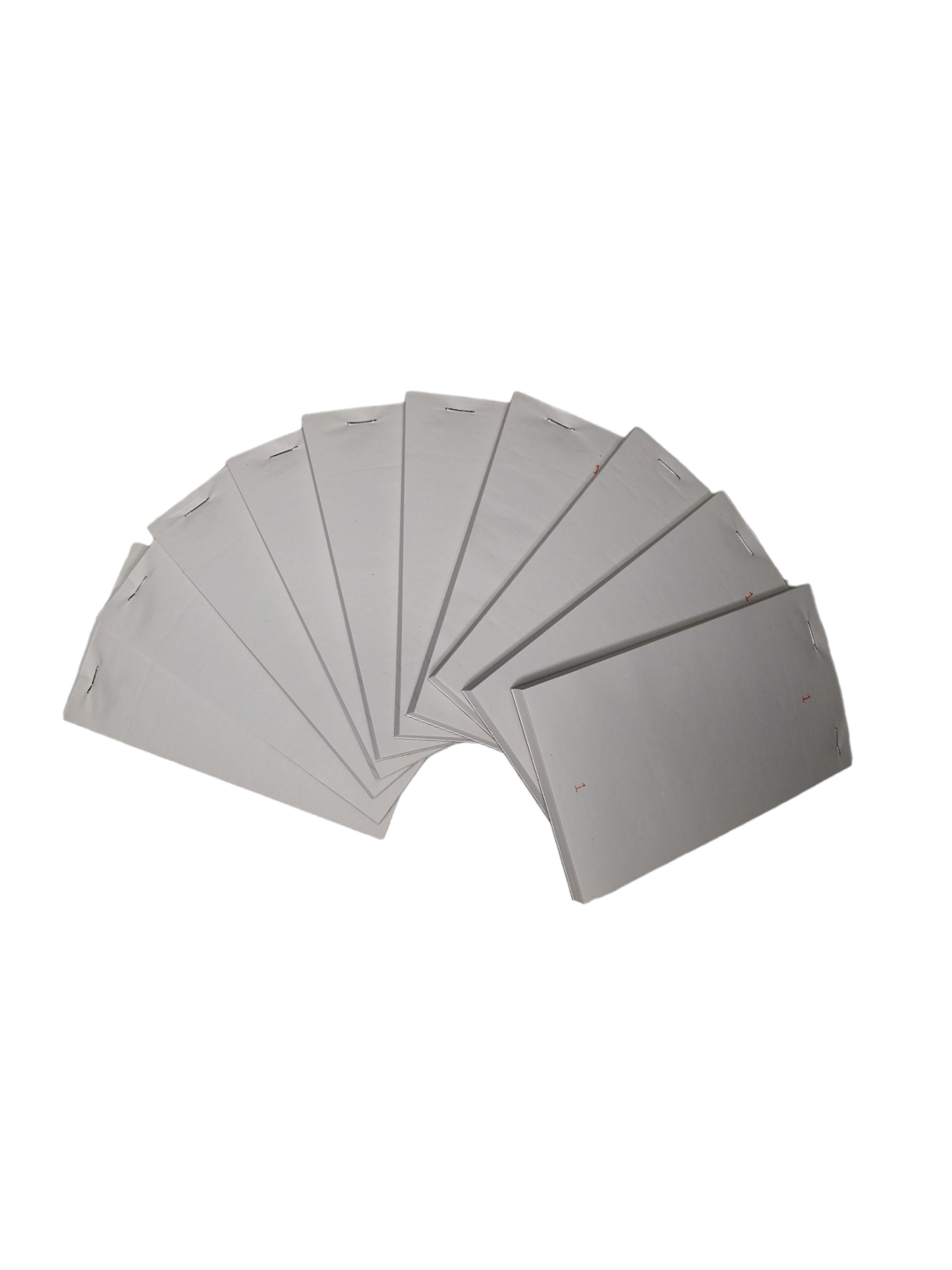 Pack of 10 95mm x 165mm Plain White Numbered Service Pads