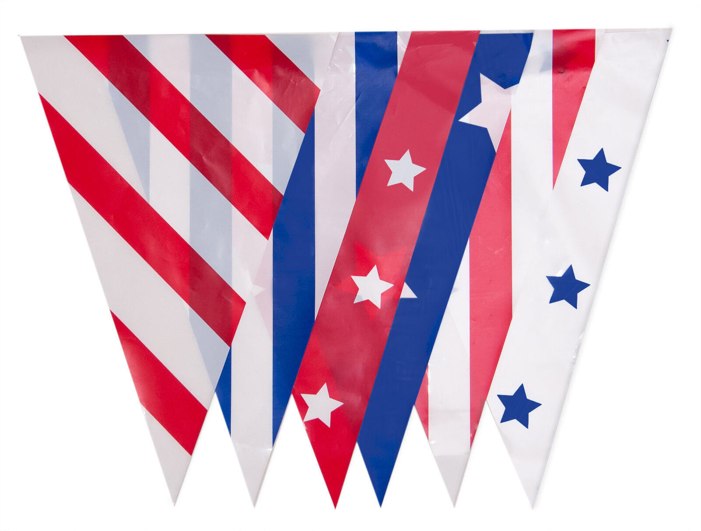 Stars and Stripes Deconstructed Bunting 10m with 20 Pennants