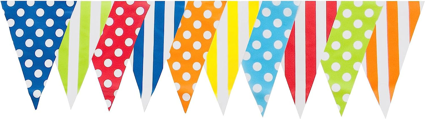 Multi Mix Bunting 10m with 20 Pennants