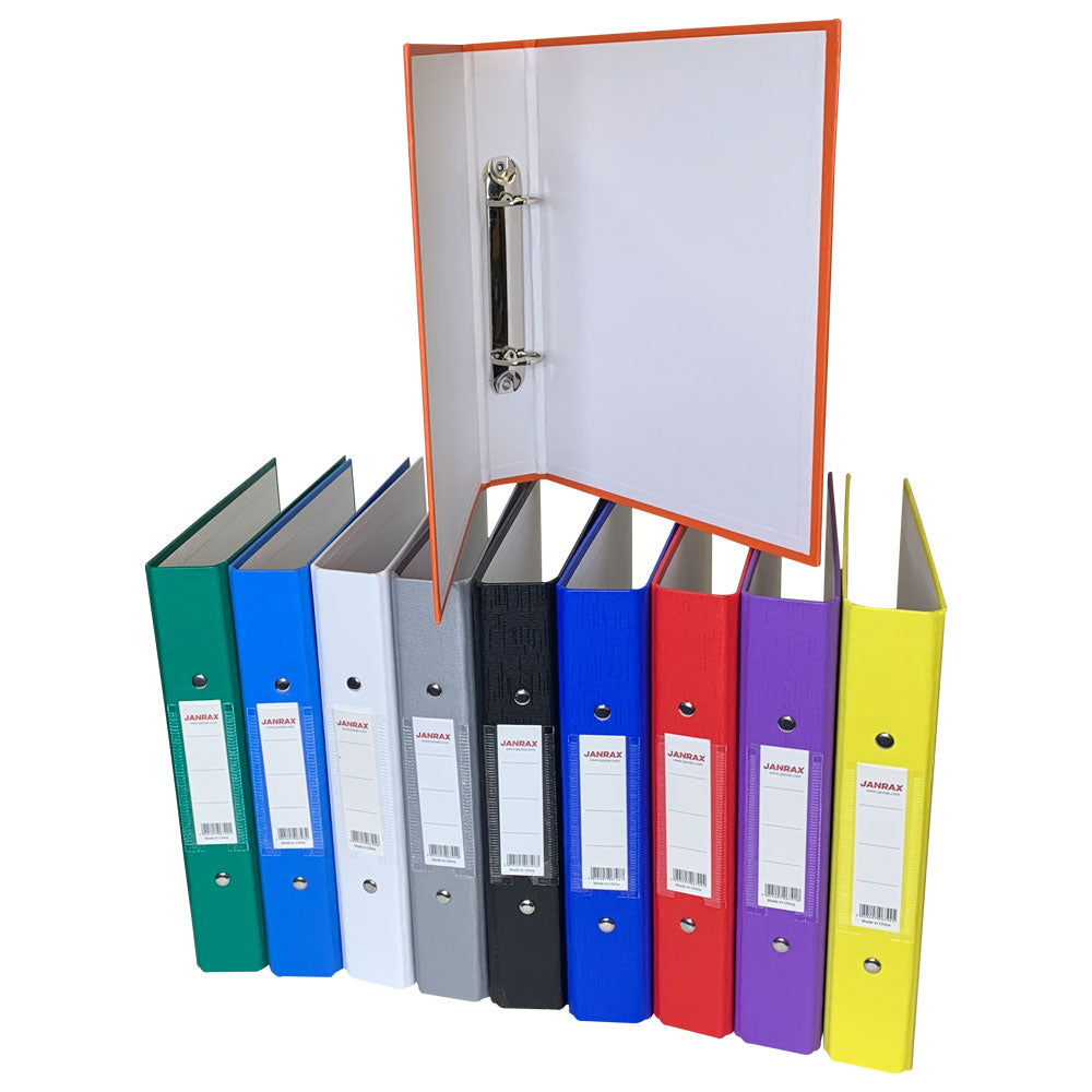 A5 Yellow Paper Over Board Ring Binder by Janrax