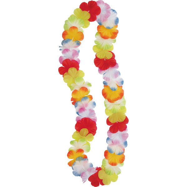 42" Multicolor Hawaiian Flower Lei