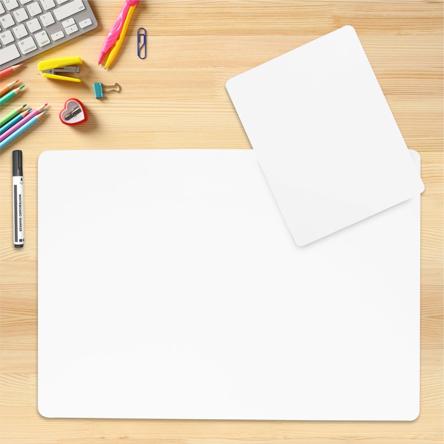 Pack of 12 A5 Whiteboards Dry Wipe Boards