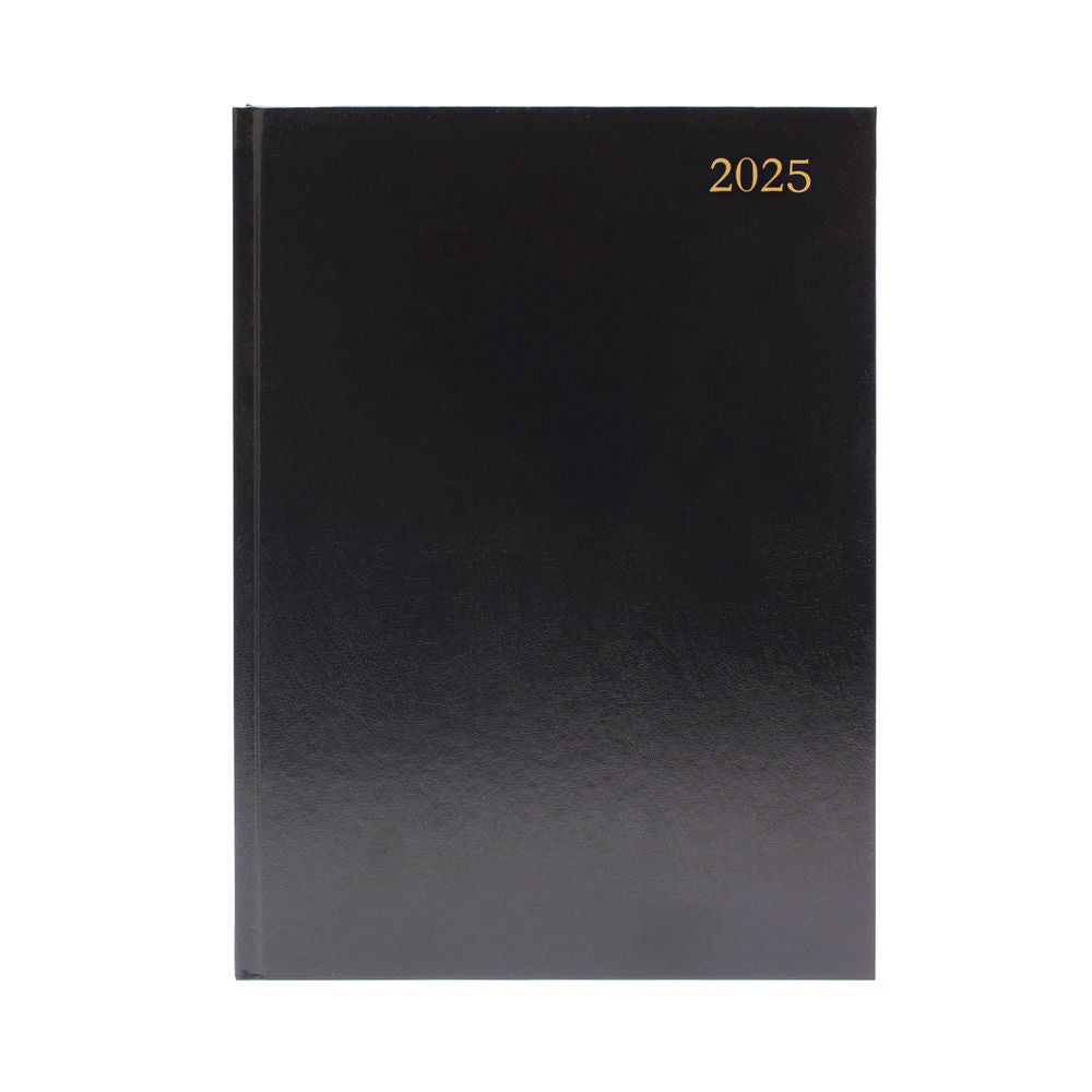 Janrax 2025 A4 2 Pages Per Day Black Desk Diary