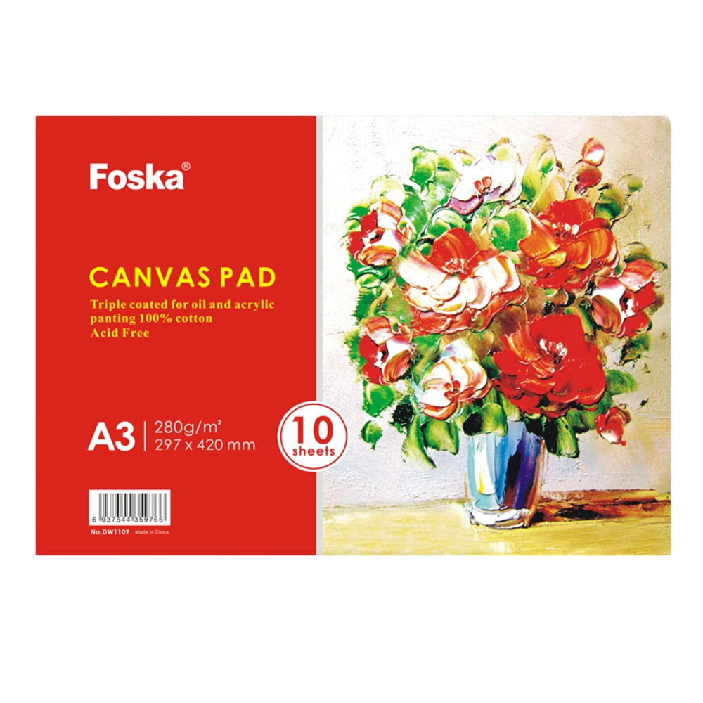 A3 10 Sheets Canvas Pad