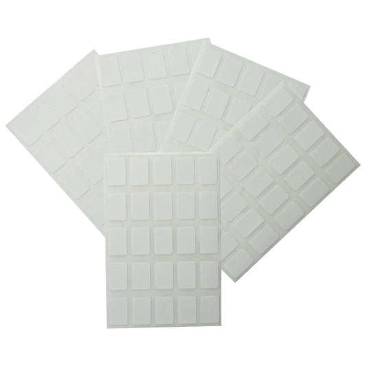 Pack of 250 White 12x18mm Rectangular Labels - Adhesive Stickers