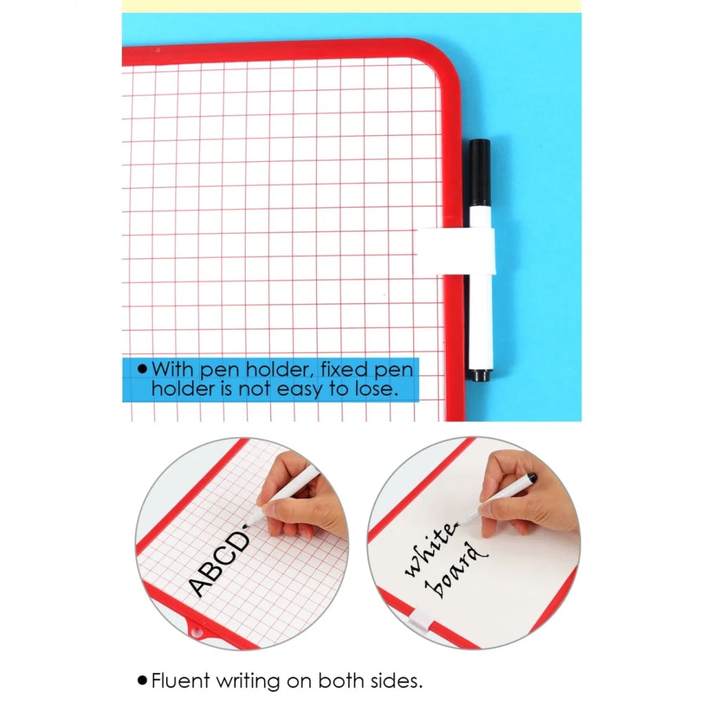 Double Sided Whiteboard with Pen & Eraser