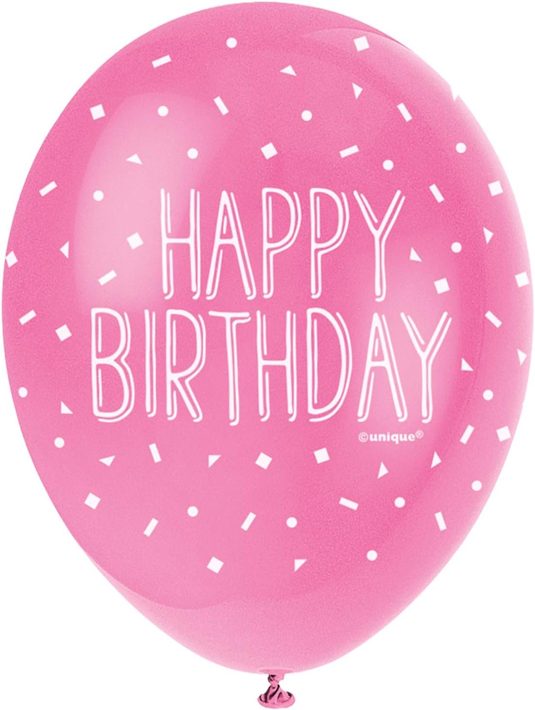 Pack of 5 Pink Happy Birthday 12" Latex Balloons