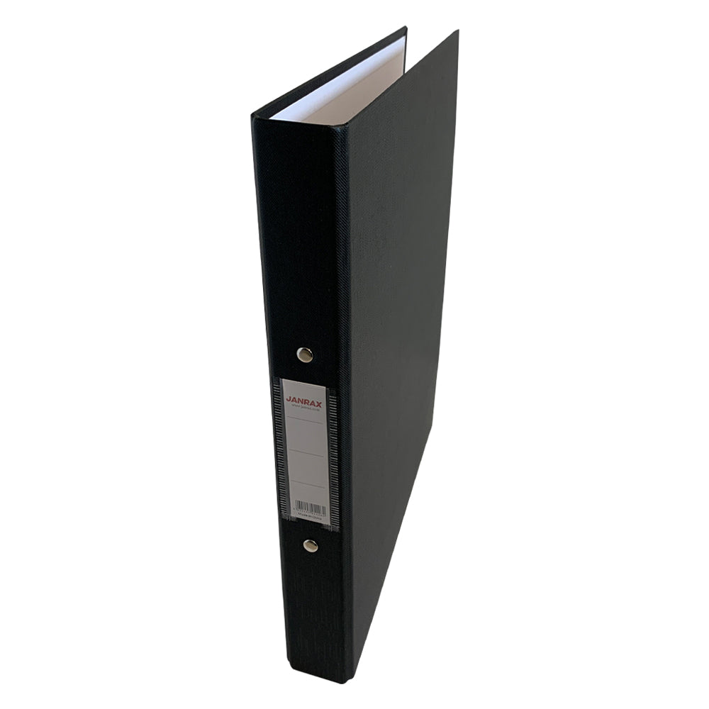 Pack of 20 A4 Black Paper Over Board Ring Binders by Janrax