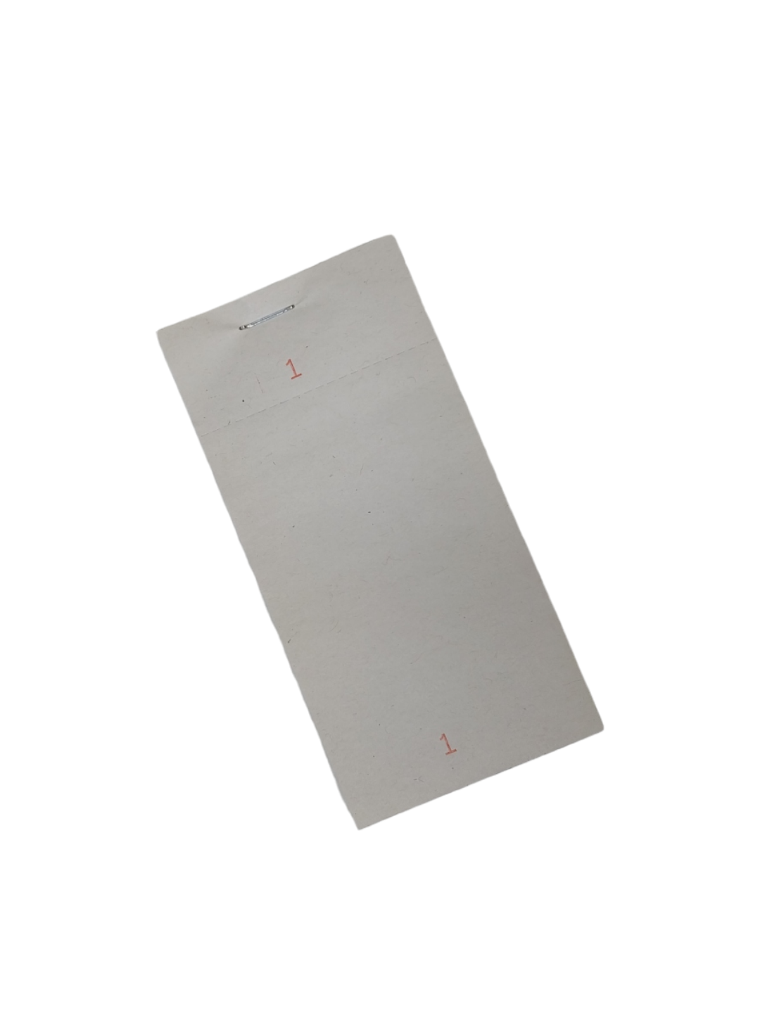 Pack of 10 63mm x 127mm Plain White Numbered Service Pads