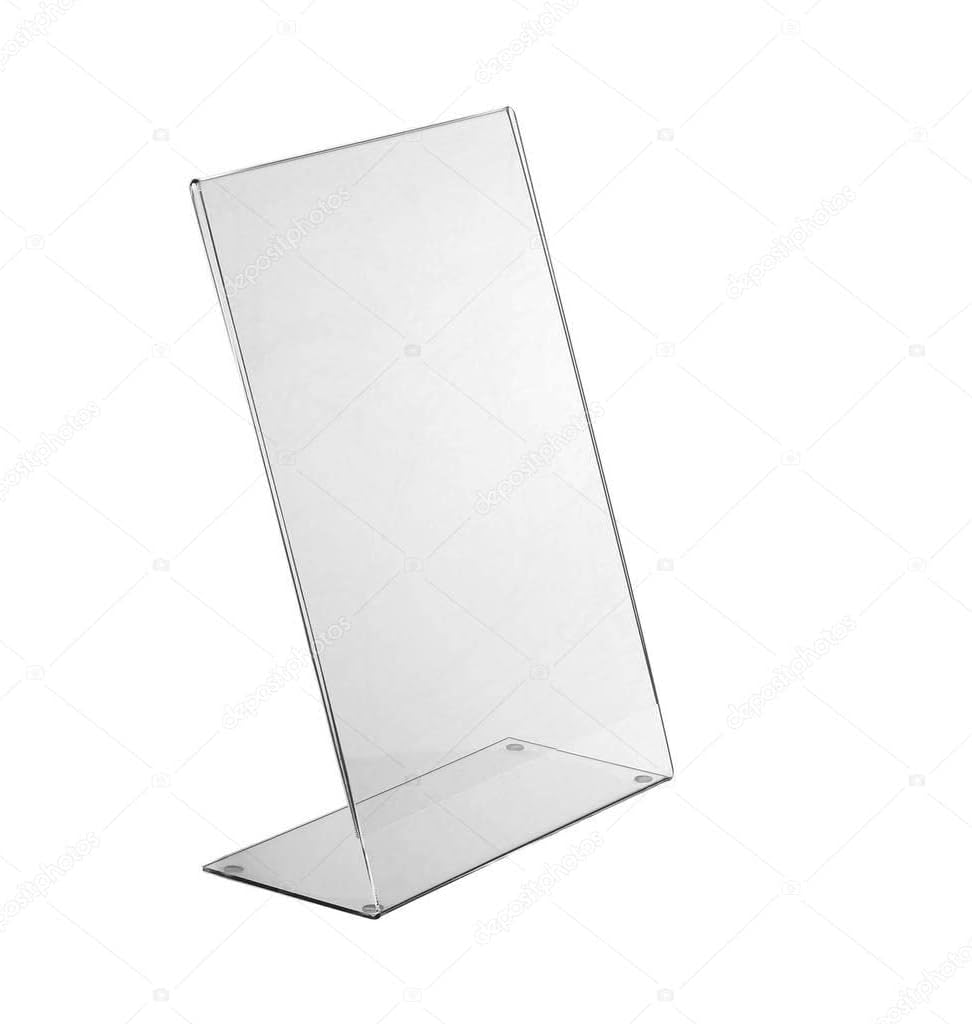 A4 L-Shape Side-Loading Slanted Sign Holder